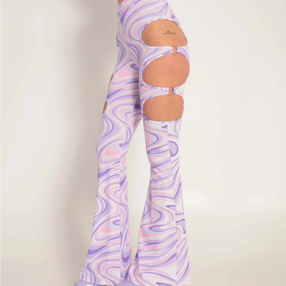 Swirly Sis Cutout O-Ring Bell Bottoms